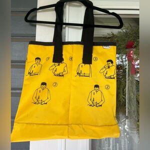 Up Cycled Recycled Life Vest Yellow Tote Bag Handmade in USA